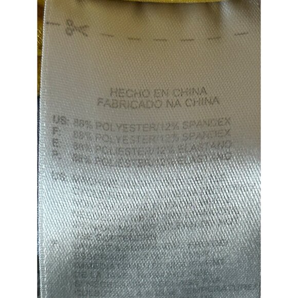 Reebok Yellow & blue Wrap-Style Sports Bra Size M Polyester/Spandex - Picture 6 of 7